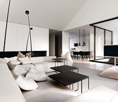 Tamizo Architects　华沙现代简约的黑白独栋别墅