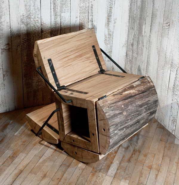 史上最霸气折叠木椅设计
