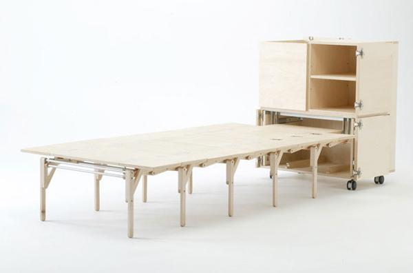 日本Link Design公司家具設計:隱藏式餐桌