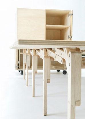 日本Link Design公司家具設計:隱藏式餐桌