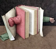 书的艺术：Jonathan Wolstenholme超现实主义插画