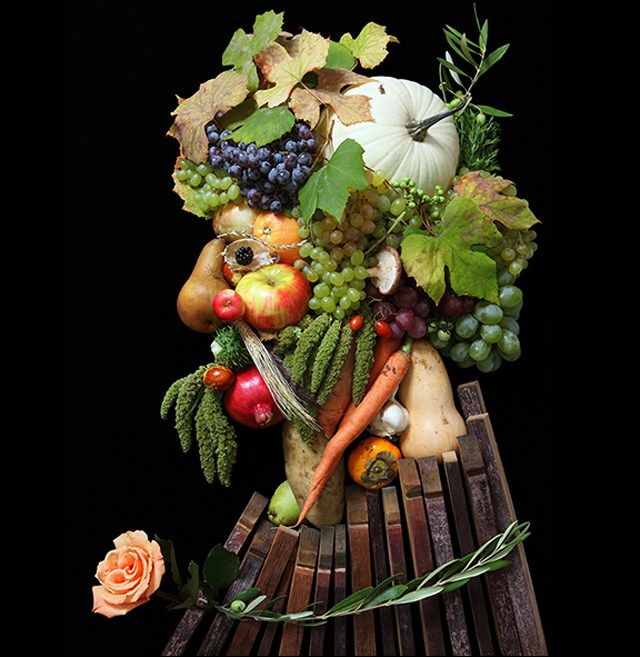 抽象的蔬菜肖像