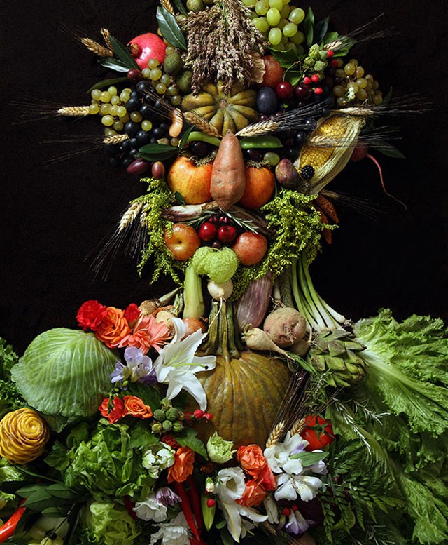 抽象的蔬菜肖像