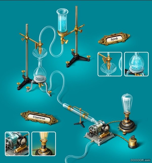 Kadasarva-化学实验设备精致插画