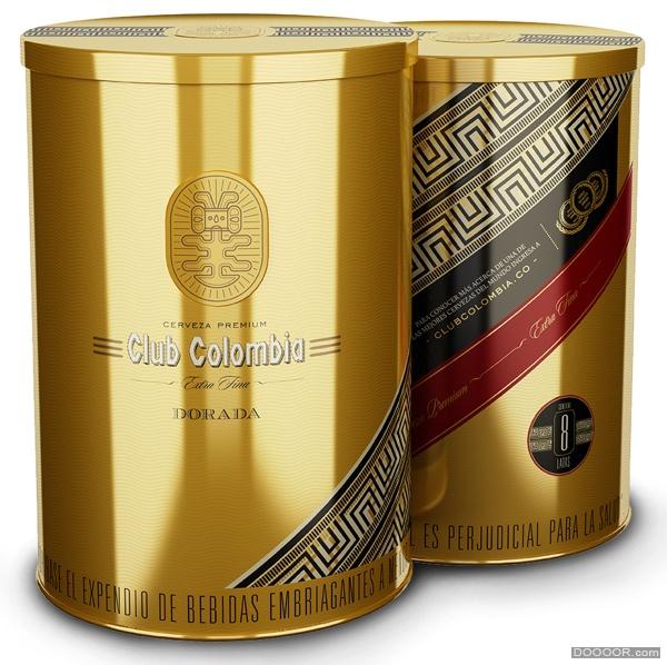 [包装] 金色质感表现-金属罐型包装设计
