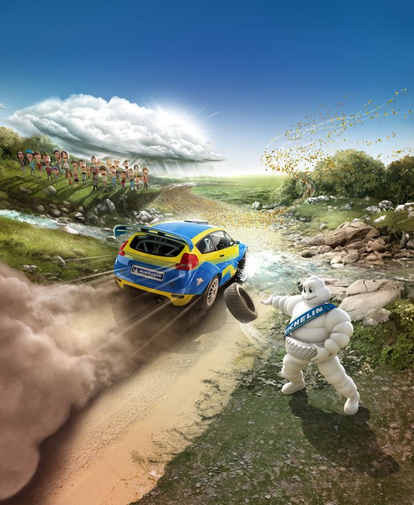 米其林(MICHELIN)輪胎3D情景廣告