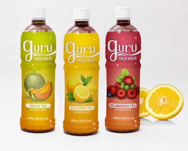 臺灣Guru飲料公司新品牌包裝
