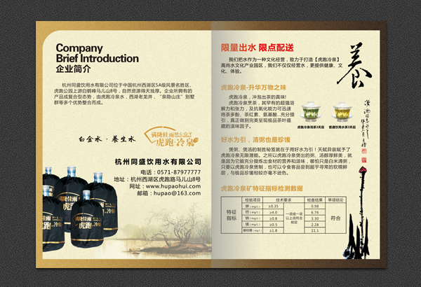 “虎路冷泉”宣傳頁設計