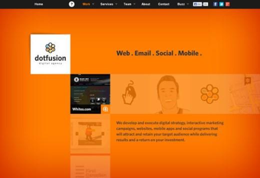 利用html5創作出來的網頁界面設計