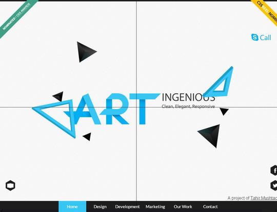 用独特的html5创作的网站界面