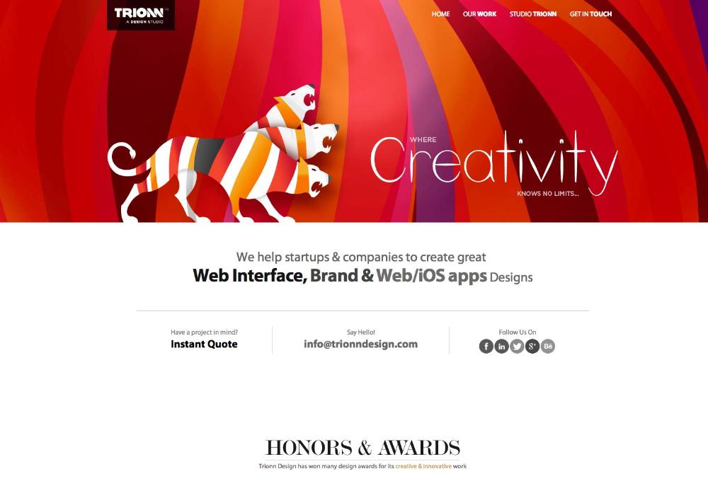 来自国外的精美单页网站界面设计