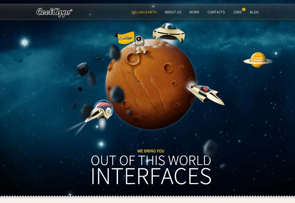 来自国外的精美单页网站界面设计