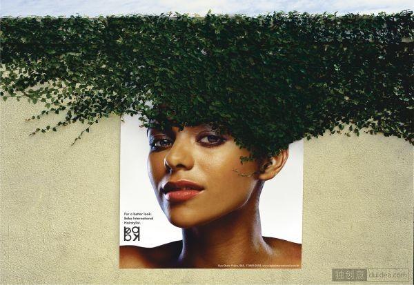 美发沙龙BEKA关于头发护理的创意户外广告设计