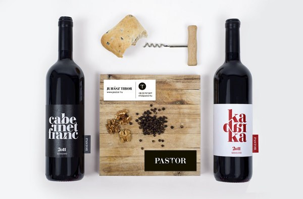 Pastor葡萄酒厂标志与包装