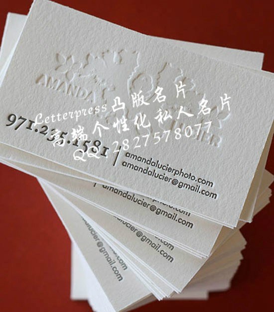 Letterpress凸版名片,高端個(gè)性化私人名片