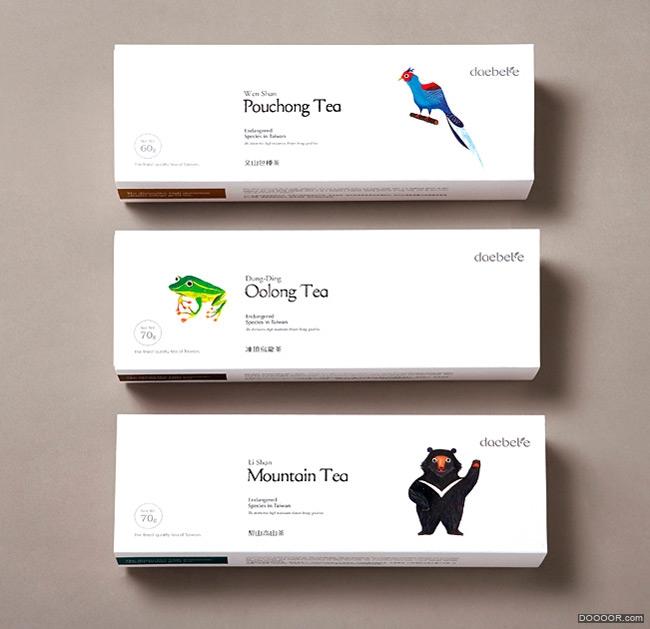 台湾生态茗茶白色礼盒设计