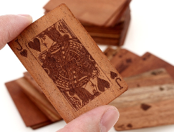 手工木质扑克牌
