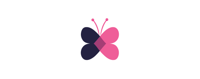 以蝴蝶为元素的标志设计