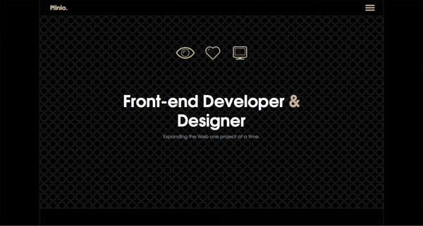 来自国外的黑色系简约网站设计