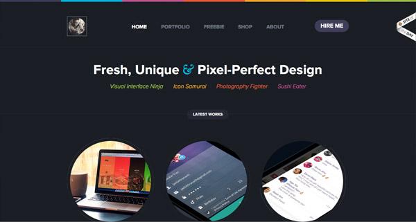 来自国外的黑色系简约网站设计