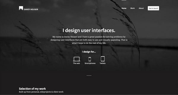来自国外的黑色系简约网站设计