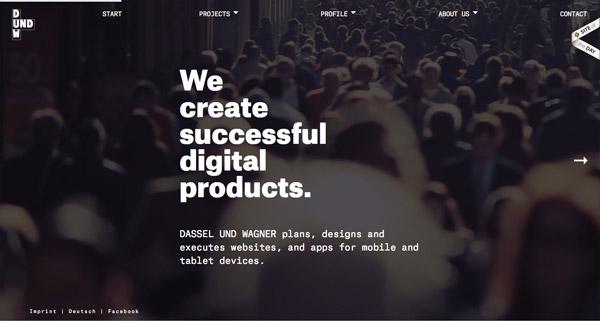 来自国外的黑色系简约网站设计