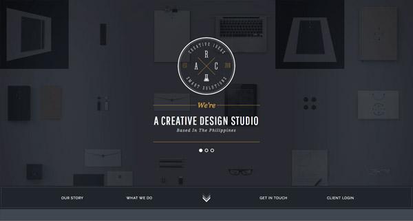 来自国外的黑色系简约网站设计