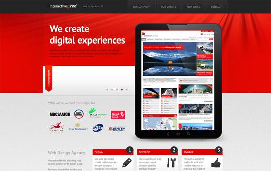 红色系的精美网站界面设计