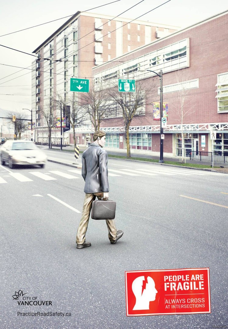 温哥华道路安全平面广告