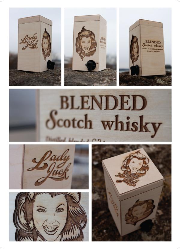 幸运女士苏格兰威士忌包装设计