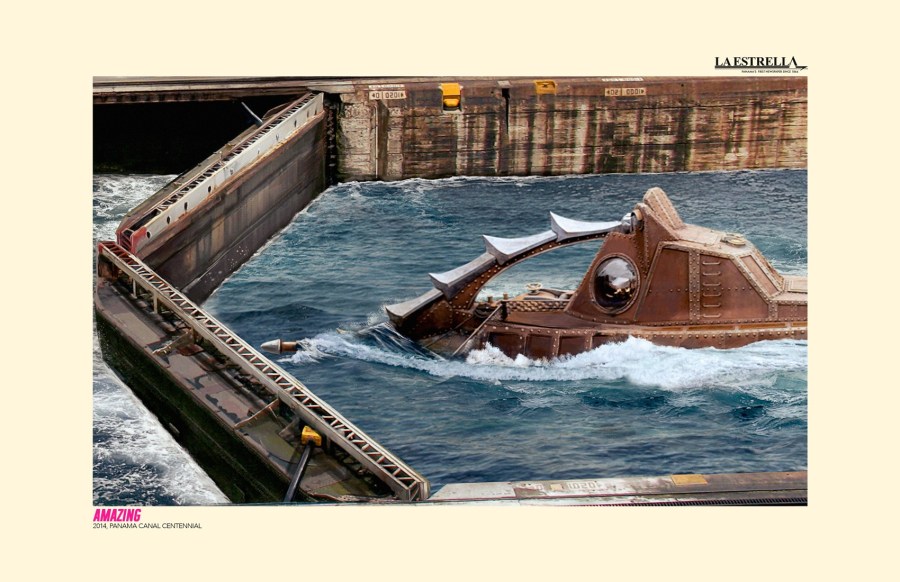 巴拿马运河平面广告