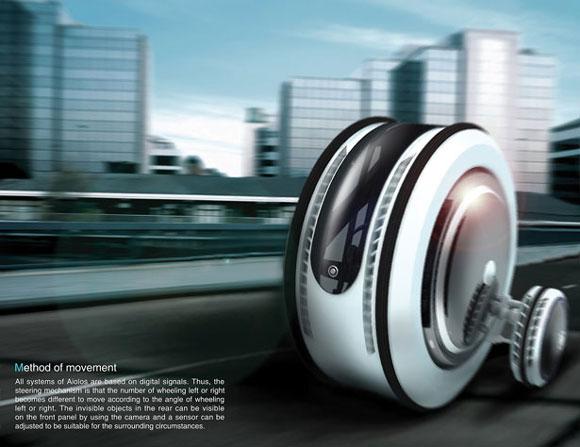 使用清洁能源的未来概念电动车设计