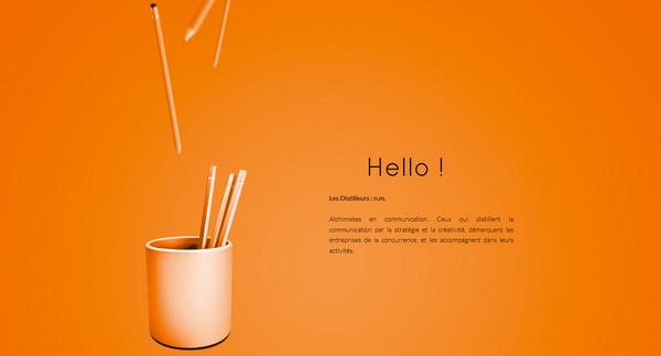 纯色背景的网页界面设计