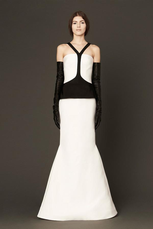 黑白两色的创意婚纱设计