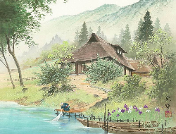描绘乡村风情的山水画欣赏