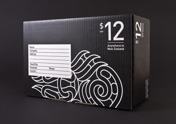 新西兰邮政简约的快递包裹包装设计