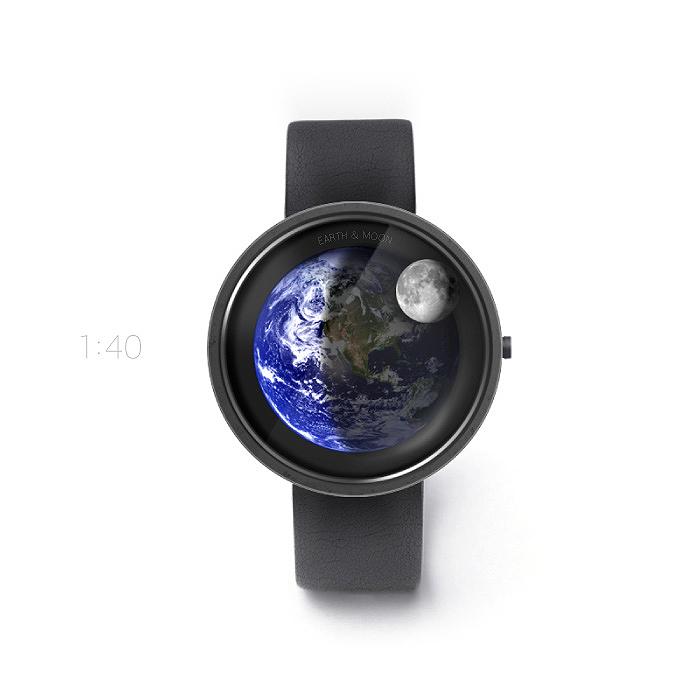 地球和月亮手表