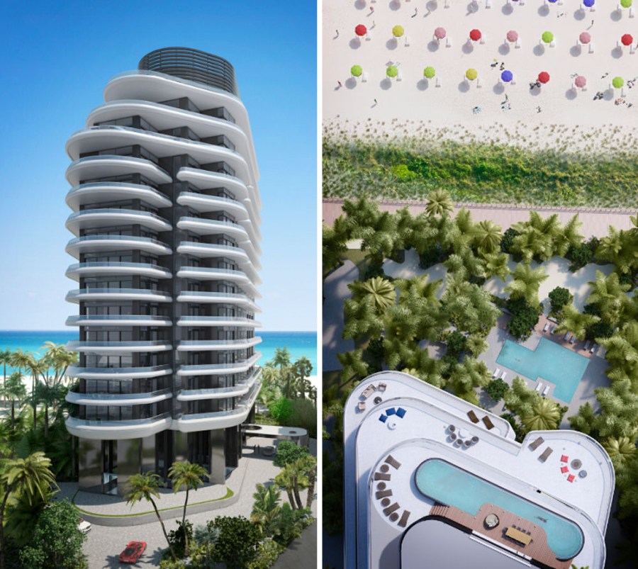  豪宅别墅设计 | 天空之城，迈阿密顶级海滩豪宅设计