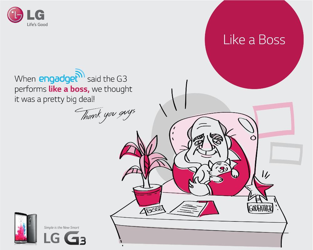 LG G3手机平面广告设计