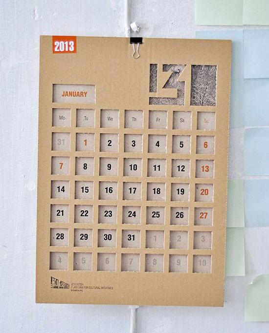 2014年度国外创意日历设计欣赏