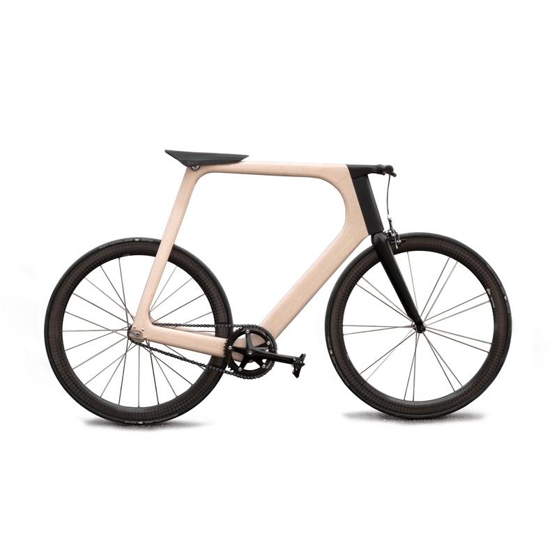 极简主义风格木质自行车