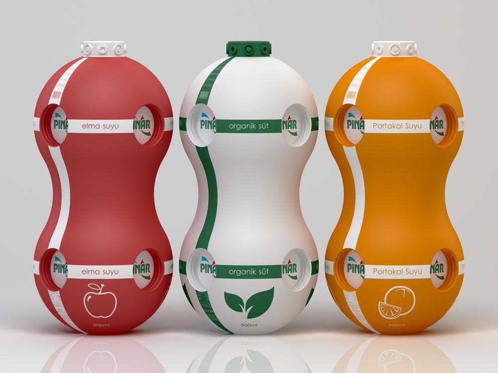 牛奶和果汁概念包装设计