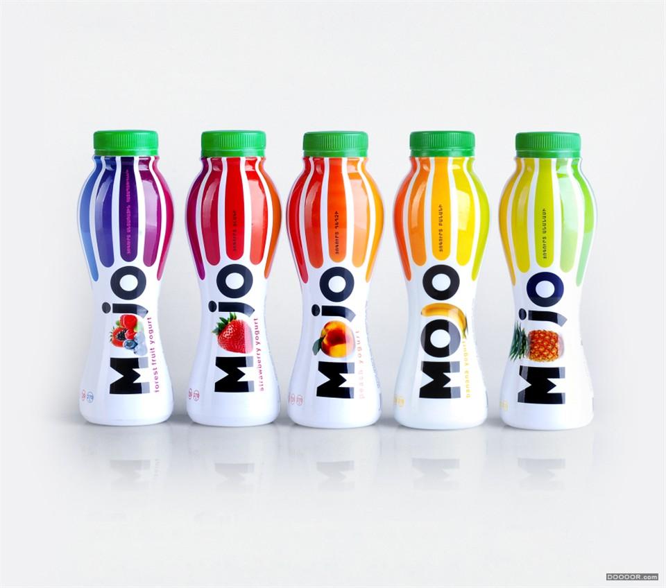 色彩明亮的MOJO酸奶包装设计