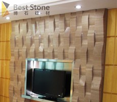 PVC石材复合板背景墙容易安装