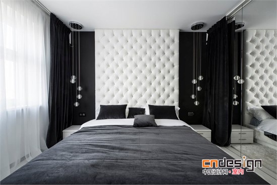 泾渭分明——参数化设计下的黑白卧室