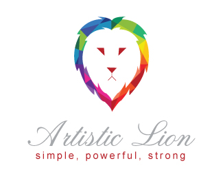 35个威武狮子logo-动物标志设计