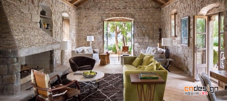 stone walls and natural colors for this dalmatian coast house