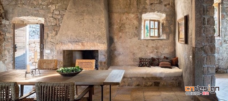 stone walls and natural colors for this dalmatian coast house