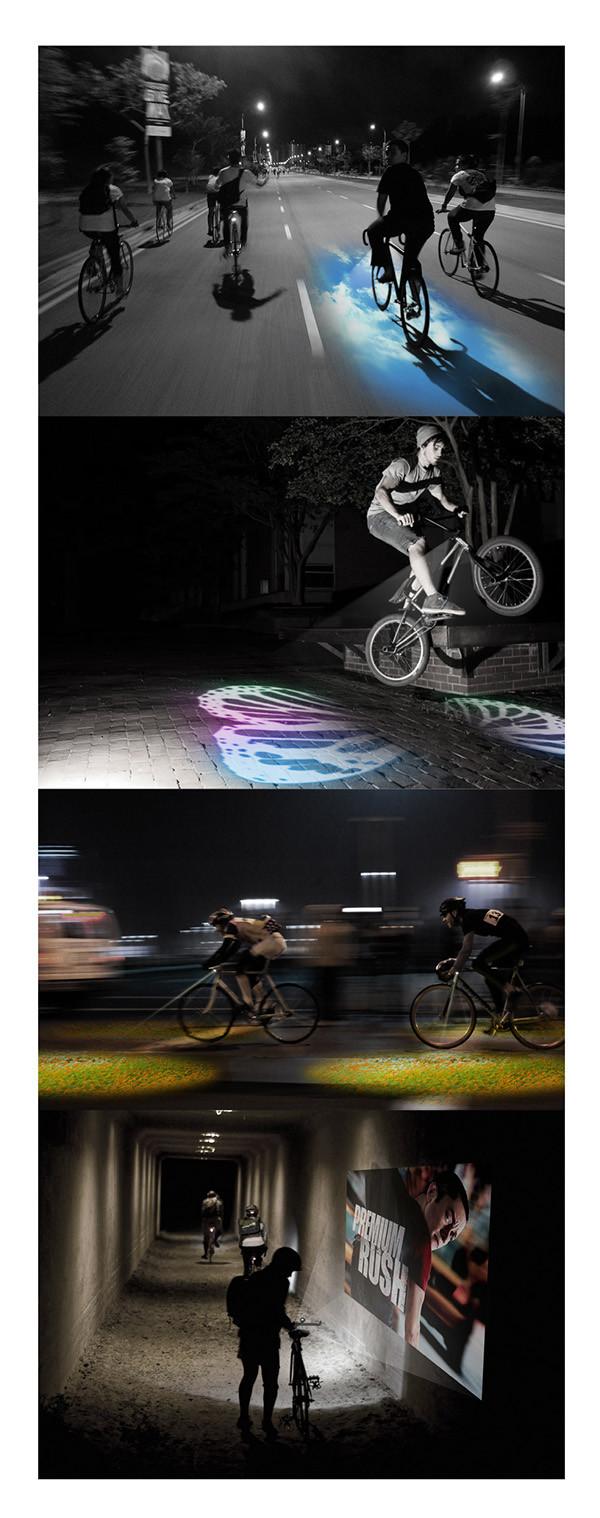 时尚帅气的投影自行车灯