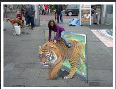 3D街头艺术绘画作品，这还敢走么？